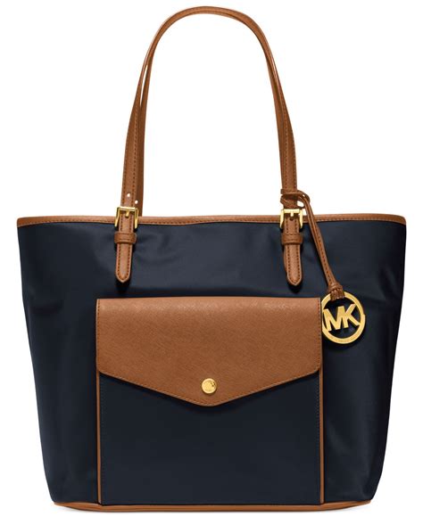 michael kors black tote handbag|michael kors black nylon tote.